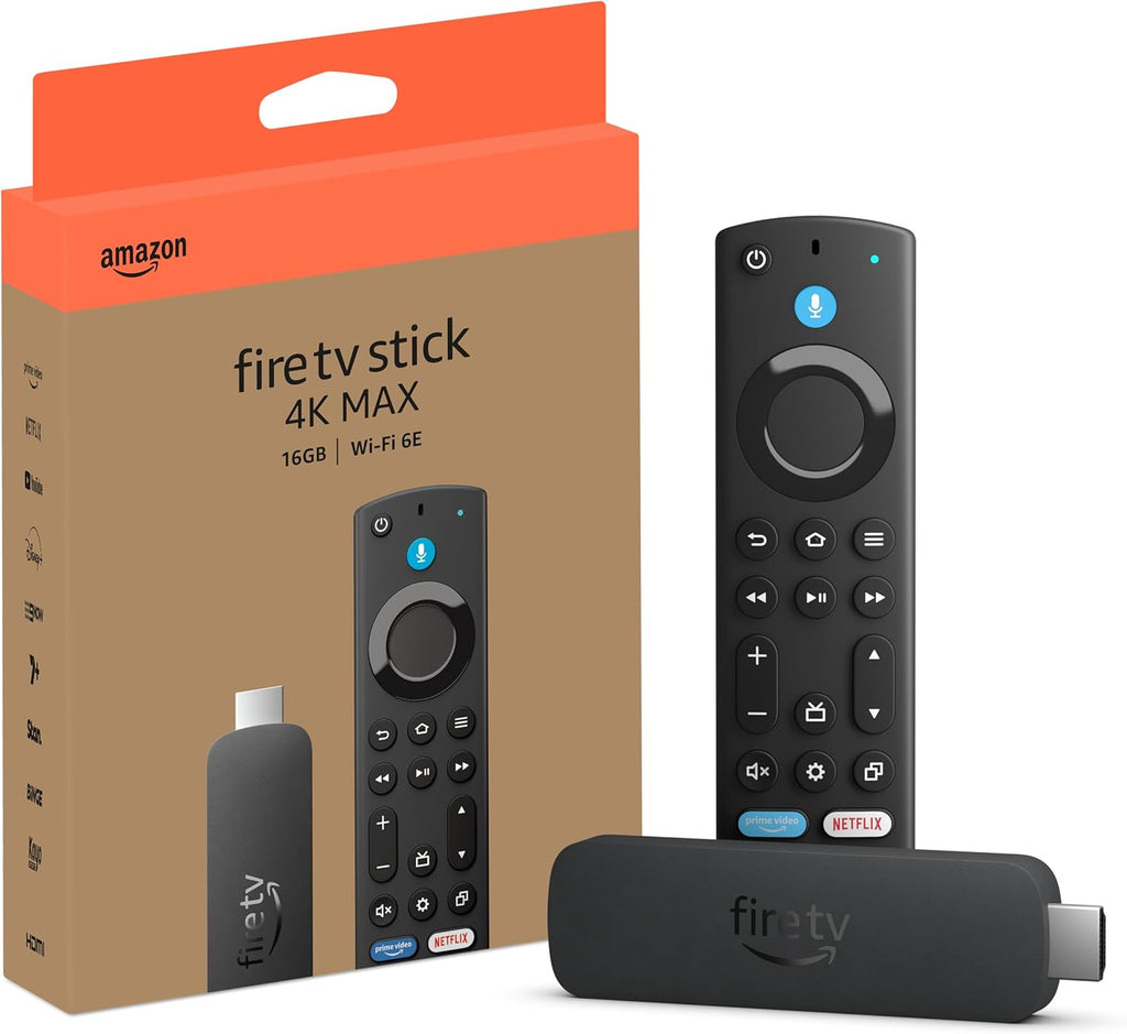 Amazon Fire TV Stick 4K Max | Our most powerful 4K streaming stick with Wi-Fi 6E support | 16GB Storage | Dolby Vision | HDR10+| Powerful processor for lightning-fast app starts
