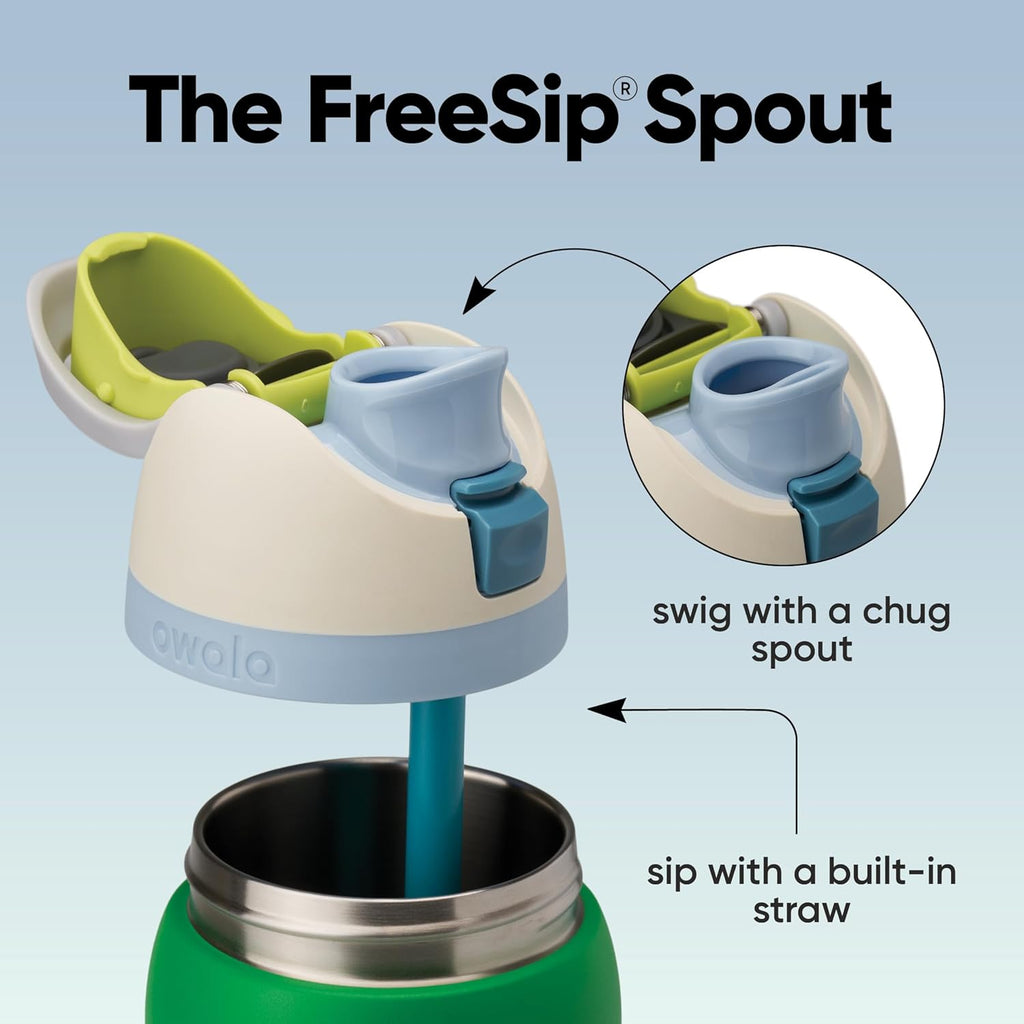 Owala FreeSip Insulated Stainless Steel Water Bottle with Straw, BPA-Free Sports Water Bottle, Great for Travel, 32 Oz, Shy Marshmallow