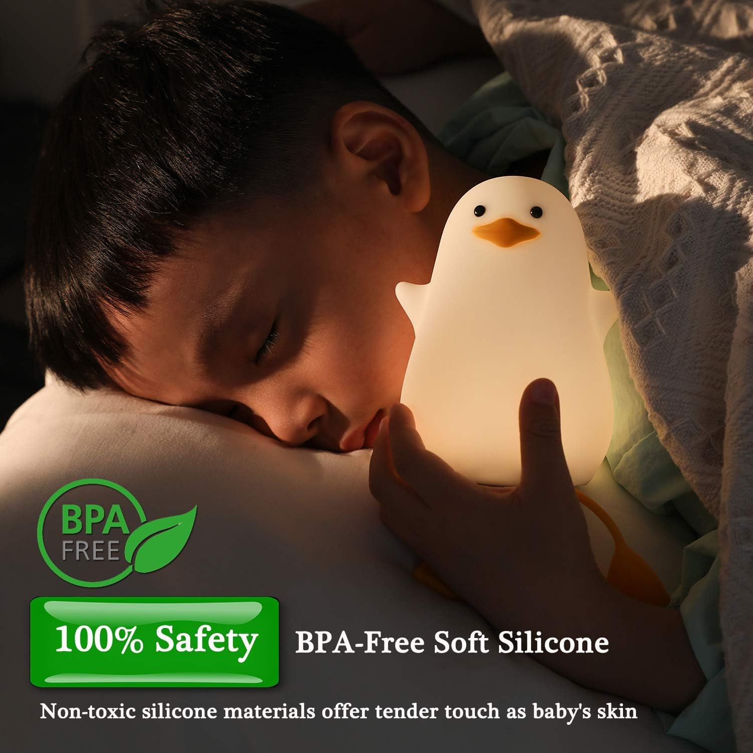 FULLOSUN Capybara Night Light, Cute Animal Soft Silicone LED Touch Lamp with Dimmable and Timer, Portable Rechargeable Toddler Bedroom Bedside Table Decor, Birthday Xmas Gifts for Kid Baby Boy Girl