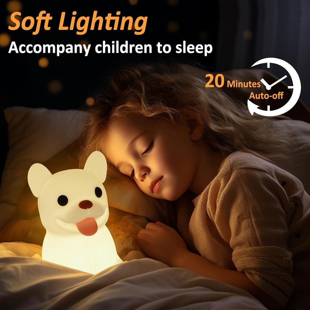 FULLOSUN Capybara Night Light, Cute Animal Soft Silicone LED Touch Lamp with Dimmable and Timer, Portable Rechargeable Toddler Bedroom Bedside Table Decor, Birthday Xmas Gifts for Kid Baby Boy Girl