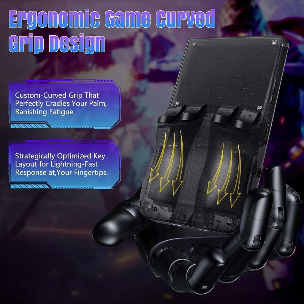 R36s Retro Gaming Console 3.5 Inch 21000+ Games Retro Handheld Game Console, Video Game Console with Dual Stylem Linux/Garlic Supports & Dual 3D Joysticks -128G -Purple