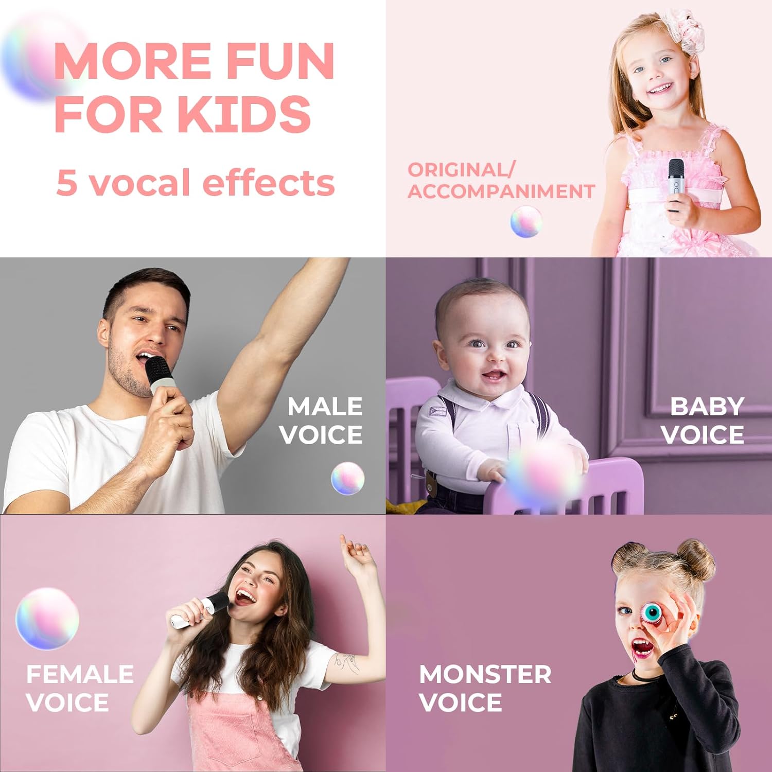 YLL Mini Karaoke Machine for Kids Adults, Portable Bluetooth Speaker with 2 Wireless Microphones,Toys Birthday Gifts for Girls Ages 4, 5, 6, 7, 8, 9, 10, 11, 12+ Years Old Toddler Teens (Pink)