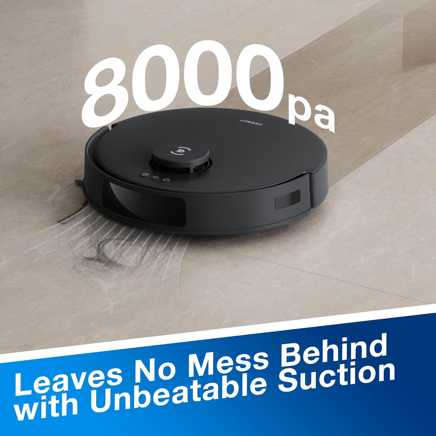 ECOVACS DEEBOT N20 Plus Robot Vacuum Cleaner and Mop,8000Pa Strong Suction,7-Week Dust Storage,Bagless Dust Bin,PureCyclone Tech,ZeroTangle Brush,300 Minutes Runtime