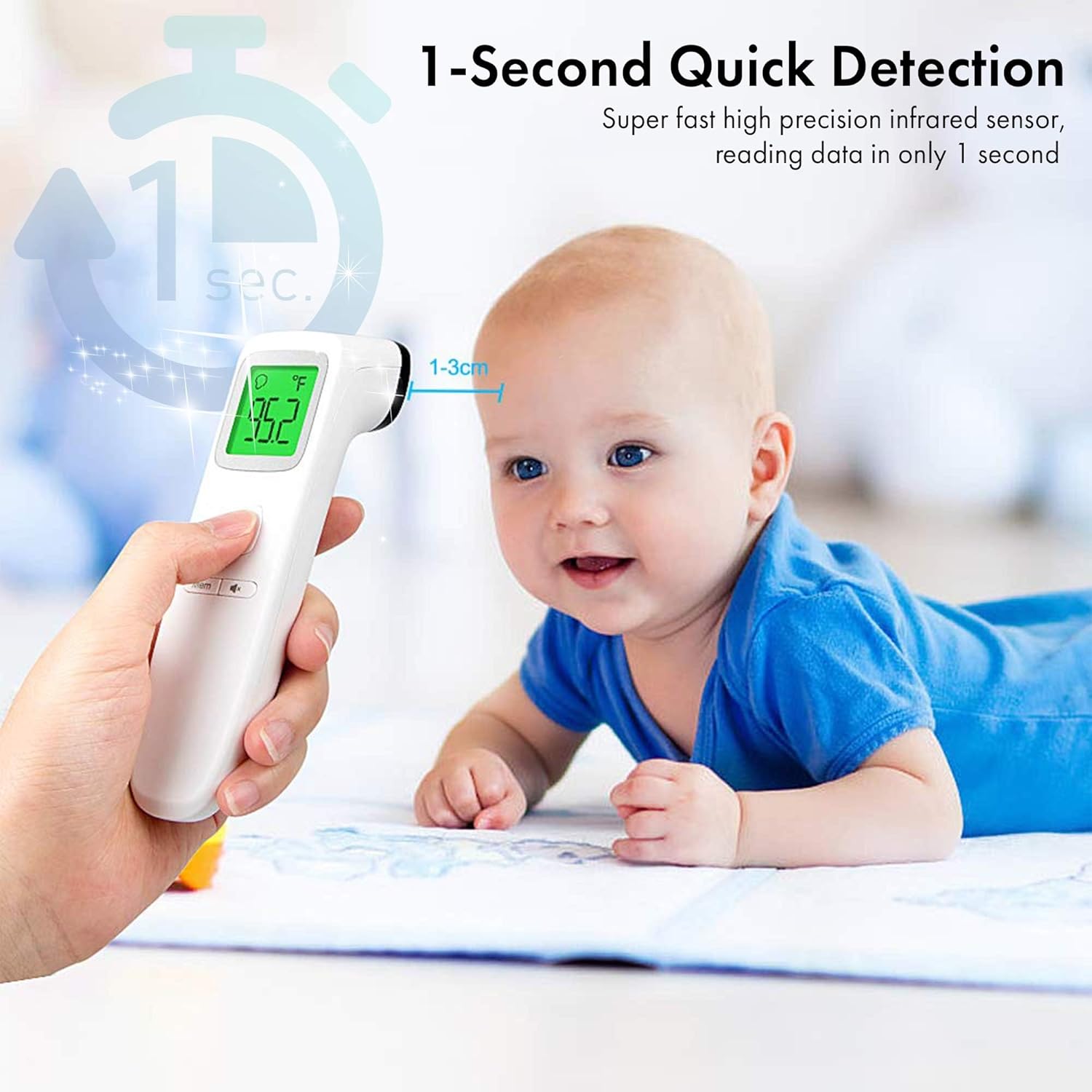 Digital Forehead Thermometer Non-Touch for Children, Baby, Parents Infrared Sensors for Fast Accurate Readings