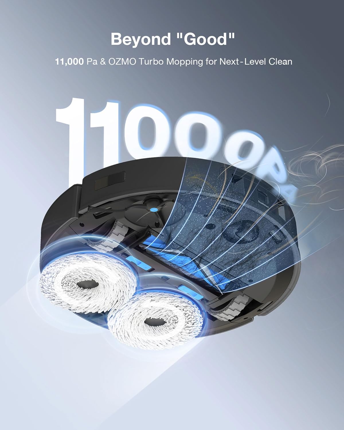 ECOVACS DEEBOT N20 Plus Robot Vacuum Cleaner and Mop,8000Pa Strong Suction,7-Week Dust Storage,Bagless Dust Bin,PureCyclone Tech,ZeroTangle Brush,300 Minutes Runtime