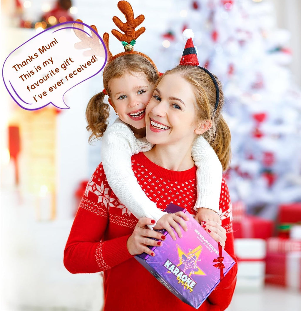 YLL Mini Karaoke Machine for Kids Adults, Portable Bluetooth Speaker with 2 Wireless Microphones,Toys Birthday Gifts for Girls Ages 4, 5, 6, 7, 8, 9, 10, 11, 12+ Years Old Toddler Teens (Pink)