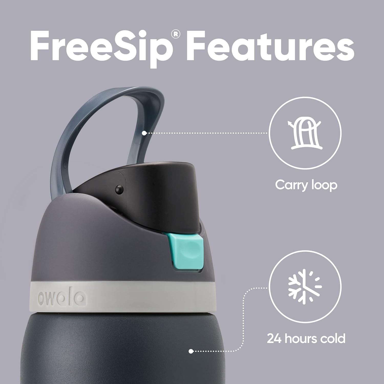 Owala FreeSip Insulated Stainless Steel Water Bottle with Straw, BPA-Free Sports Water Bottle, Great for Travel, 32 Oz, Shy Marshmallow