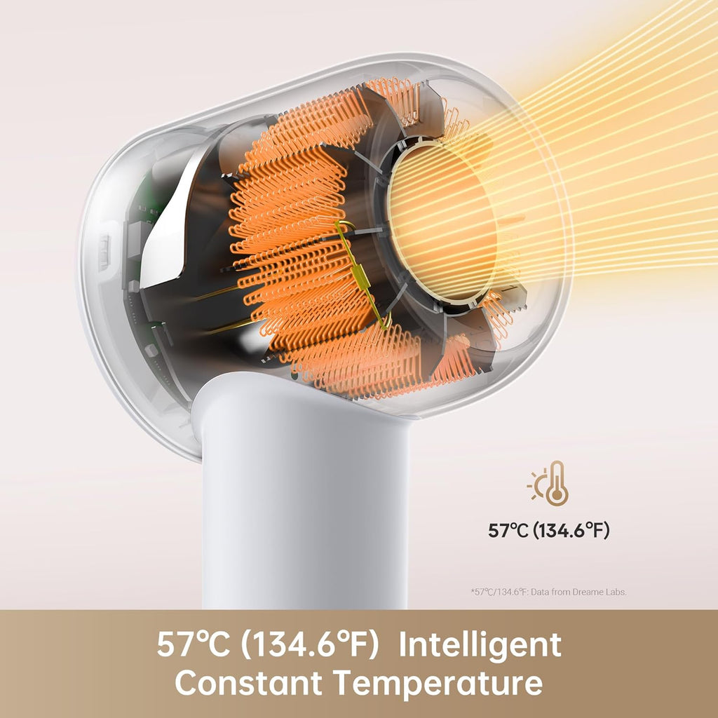 Dreame Hair Gleam Hair Dryer, 110000 RPM High-Speed Brushless Motor AU version, 200 Million Negative-Ion Hair Dryer with Magnetic Nozzle, Professional Blow Dryer with Constant Temperature Control