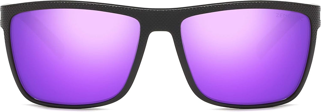 ZENOTTIC Polarized Sunglasses for Men Lightweight TR90 Frame UV400 Protection Square Sun Glasses