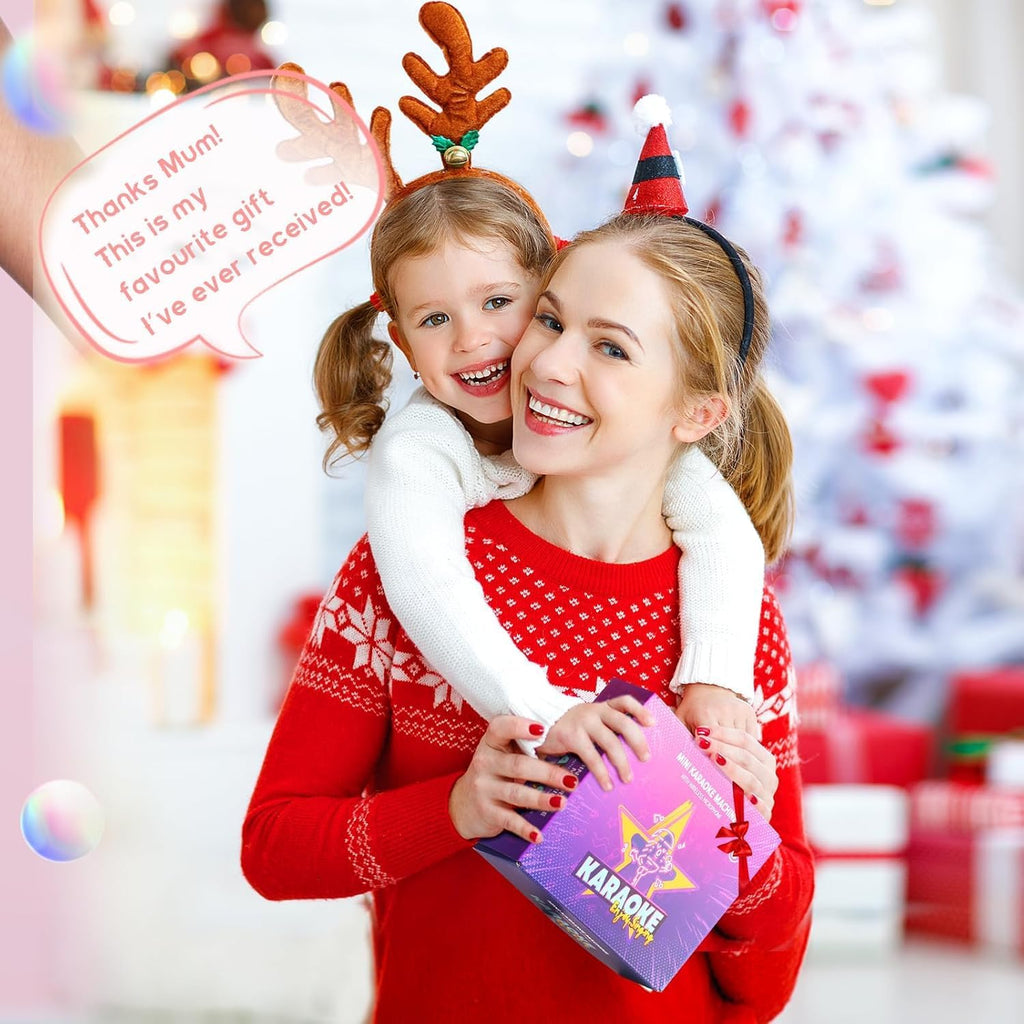 YLL Mini Karaoke Machine for Kids Adults, Portable Bluetooth Speaker with 2 Wireless Microphones,Toys Birthday Gifts for Girls Ages 4, 5, 6, 7, 8, 9, 10, 11, 12+ Years Old Toddler Teens (Pink)