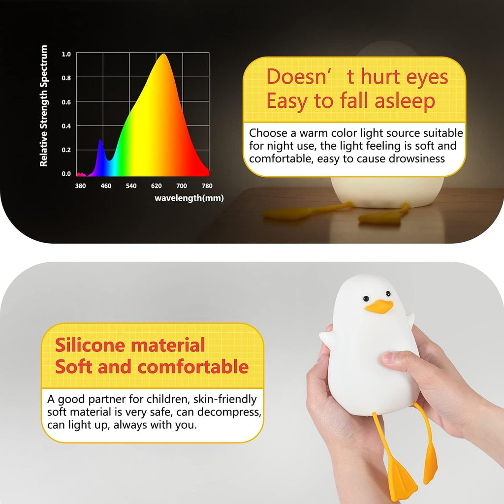 FULLOSUN Capybara Night Light, Cute Animal Soft Silicone LED Touch Lamp with Dimmable and Timer, Portable Rechargeable Toddler Bedroom Bedside Table Decor, Birthday Xmas Gifts for Kid Baby Boy Girl