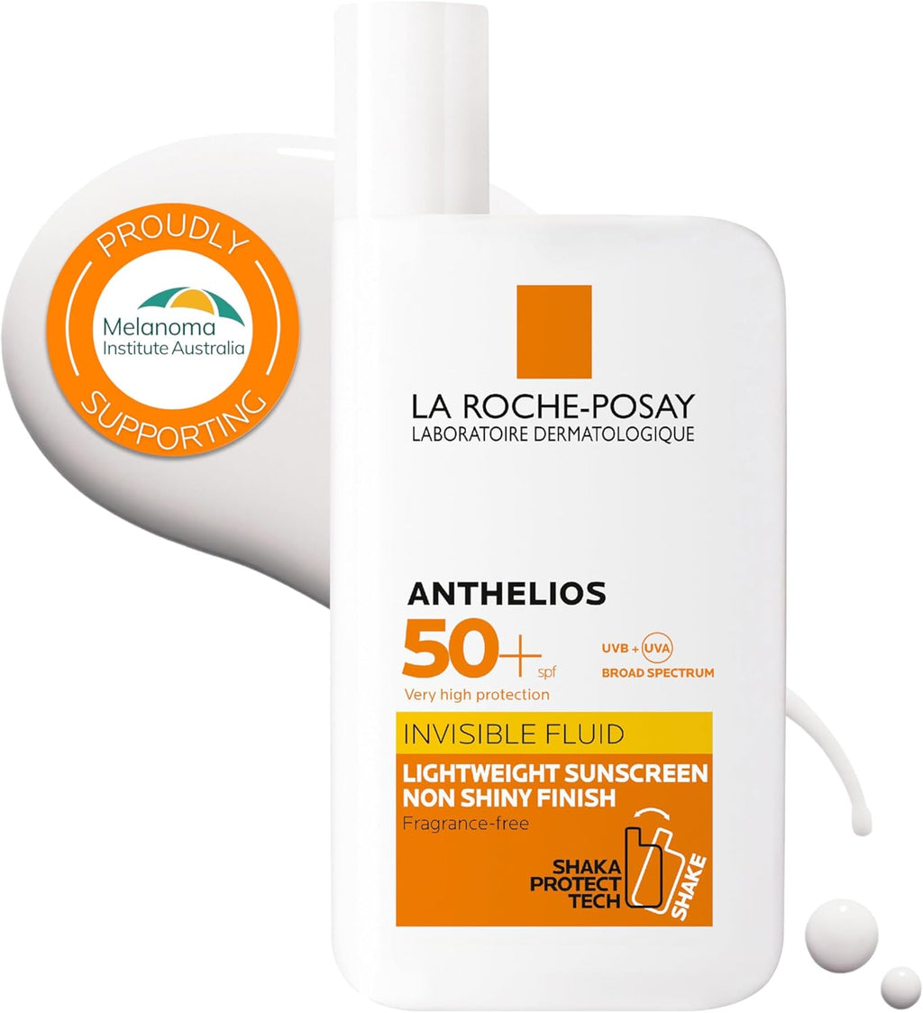 La Roche-Posay Sunscreen Lotion, Ultra-Light Fluid, Water Resistant, Invisible Fluid With SPF 50+, Non-Perfumed, Anthelios XL, 50ml