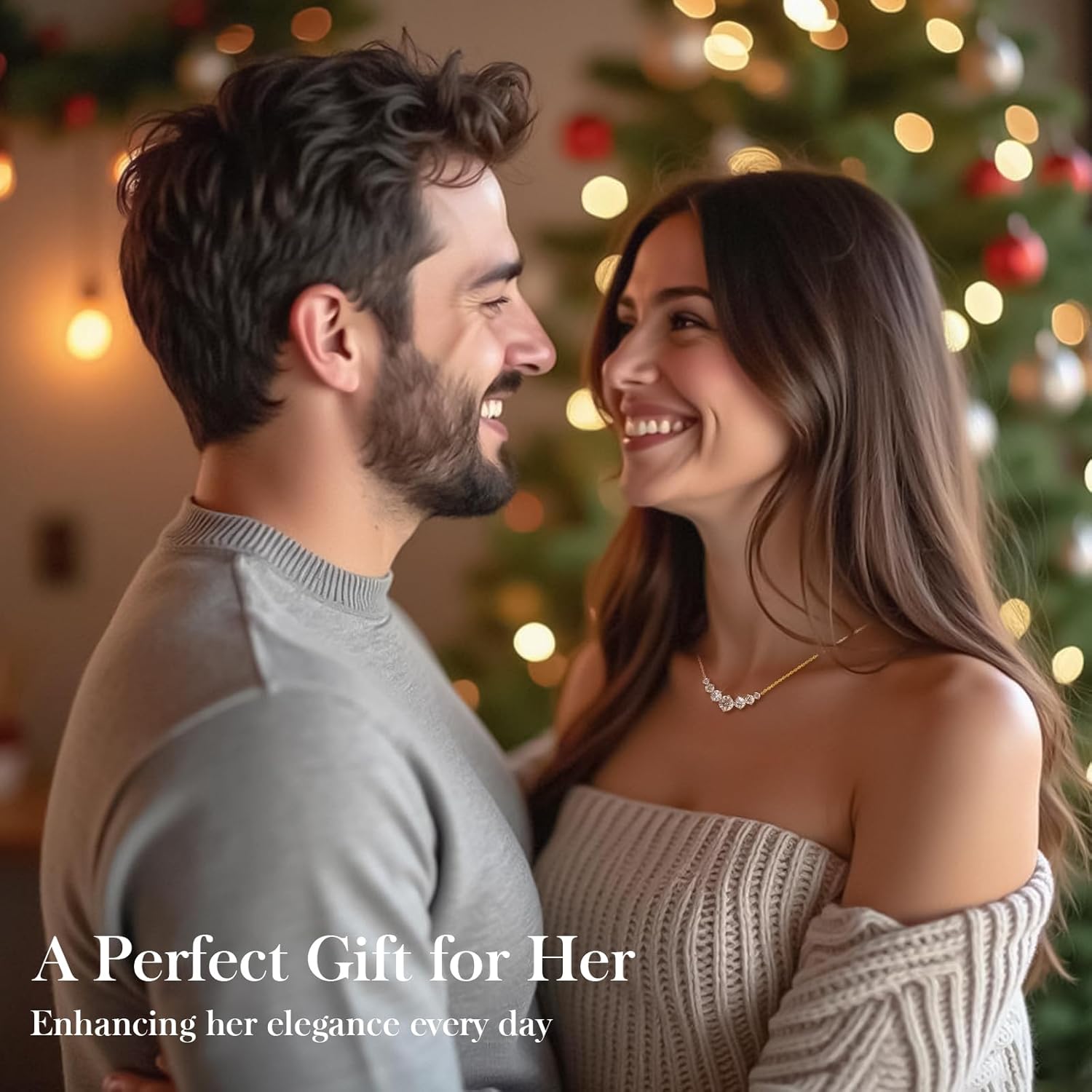 KRKCLIFE Moissanite Pendant Necklace for Women,Lab Created Diamond Necklace for Her,VVS1 D Color,Adjustable S925 Sterling Silver Chain 14K Golden Plated,Valentines Christmas Birthday Gifts