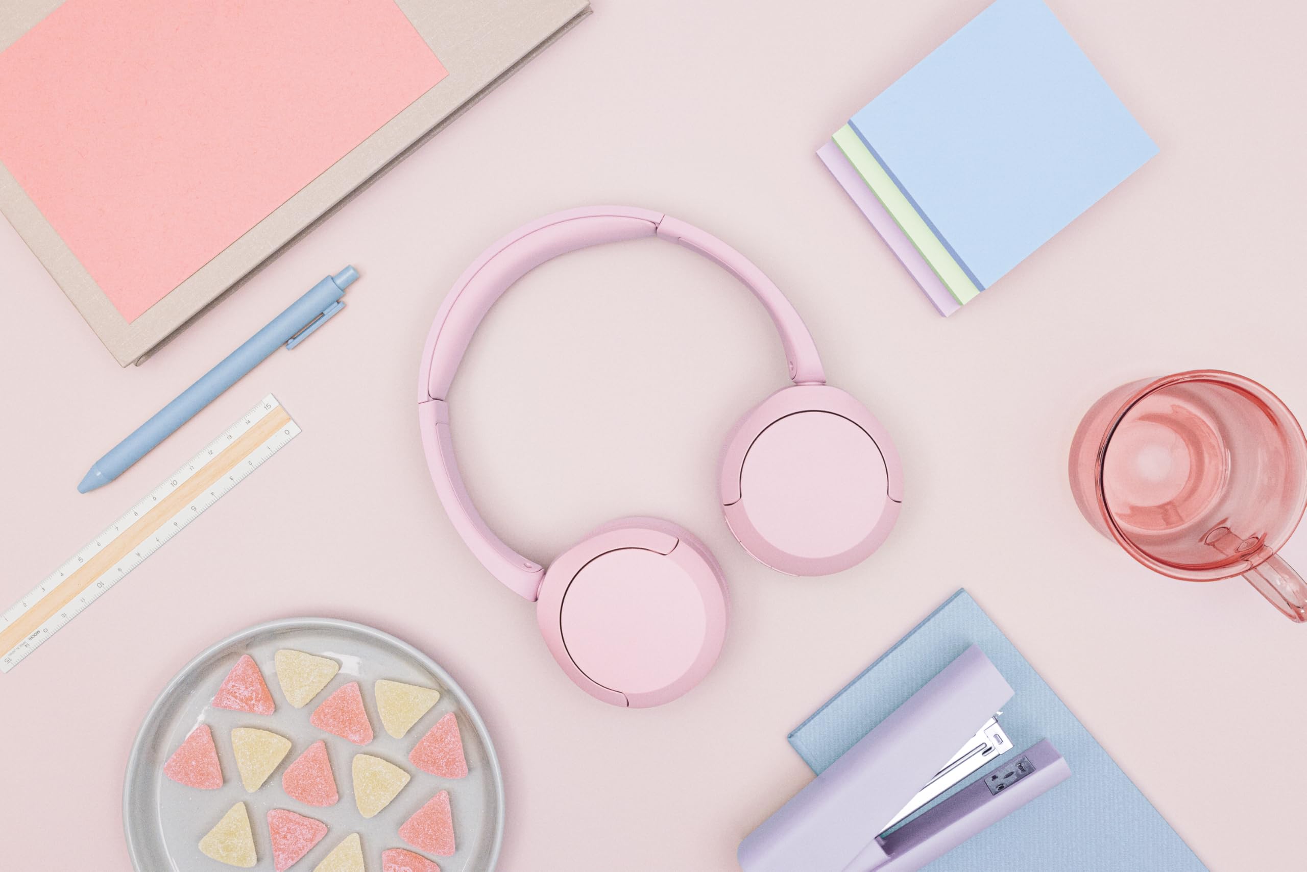 Sony WH-CH520 Wireless Headphones Bluetooth On-Ear Headset with Microphone, Blue New