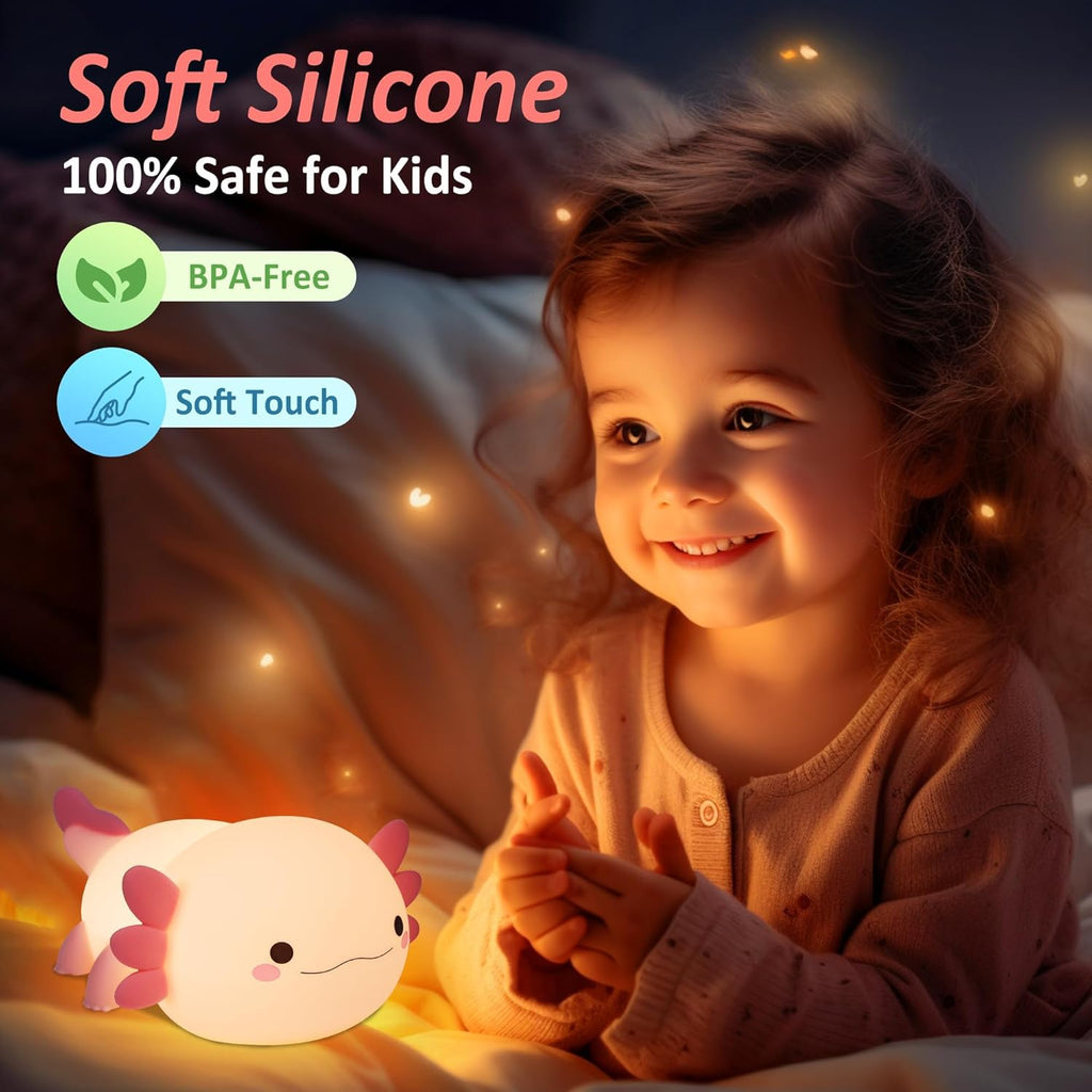 FULLOSUN Capybara Night Light, Cute Animal Soft Silicone LED Touch Lamp with Dimmable and Timer, Portable Rechargeable Toddler Bedroom Bedside Table Decor, Birthday Xmas Gifts for Kid Baby Boy Girl