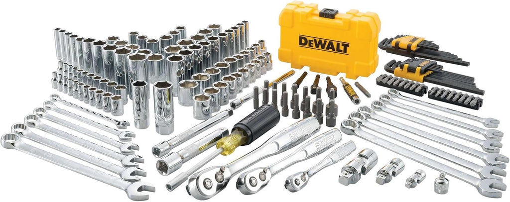 DEWALT Mechanics Tools Kit and Socket Set, 1/4" & 3/8" Drive, SAE, 108-Piece (DWMT73801)