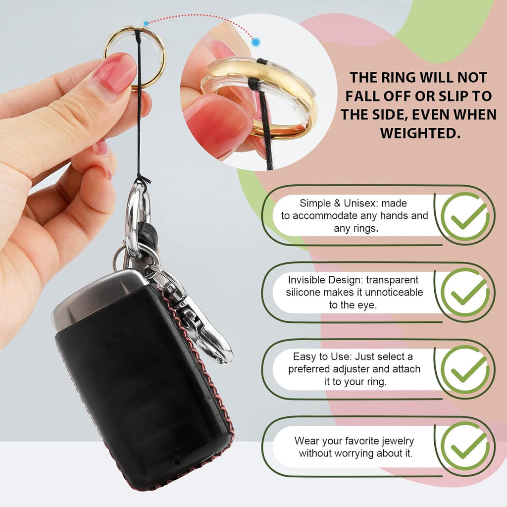 Eiito Ring Size Adjuster - Invisible Ring Guards - 6 Sizes Fitter, Resizer for Loose Rings