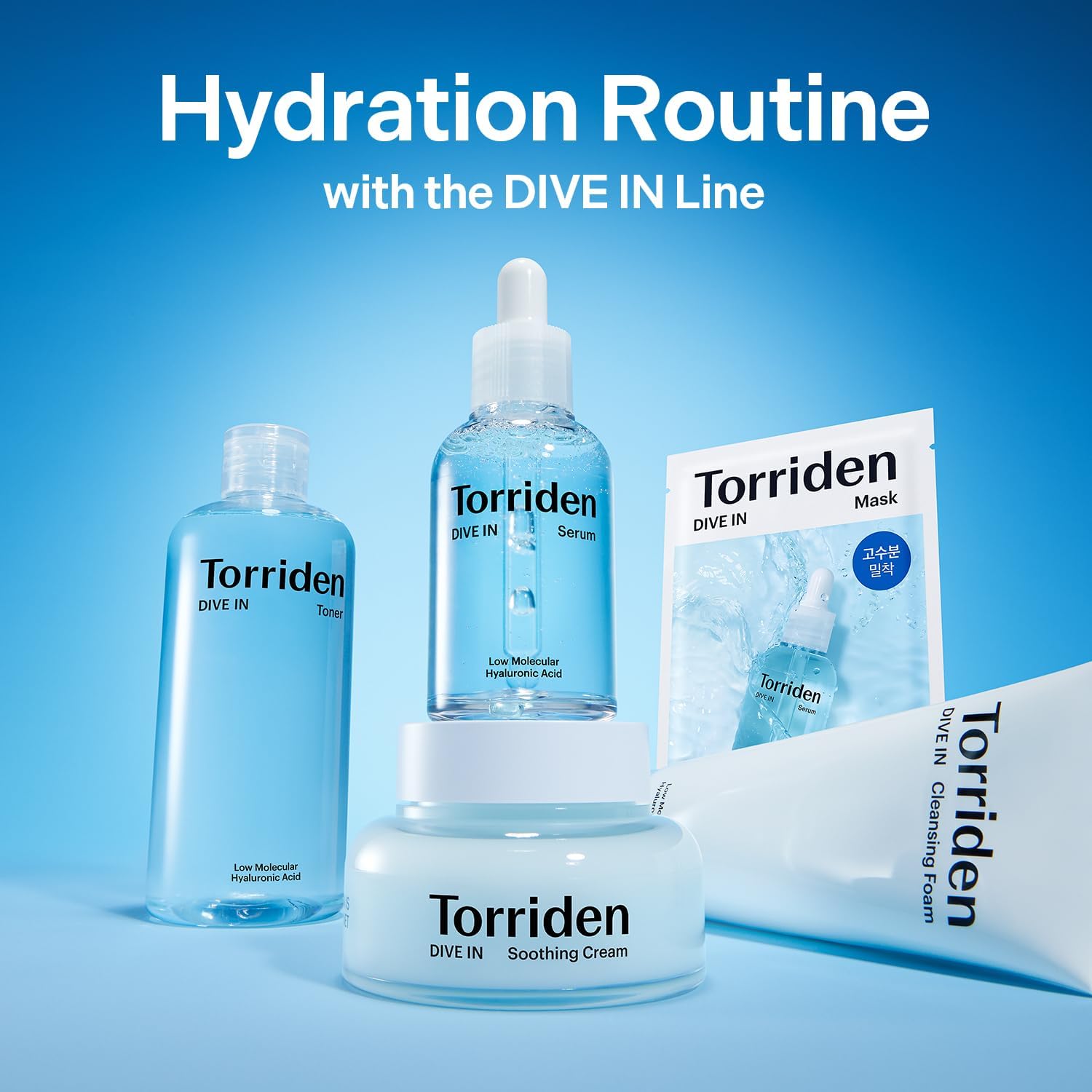 Torriden DIVE IN Hyaluronic Acid Serum 50ml (1.69 fl.oz.) | Deep Hydration to Get Glow Skin | Hyaluronic Acid, Panthenol, Allantoin | Korean Facial Serum