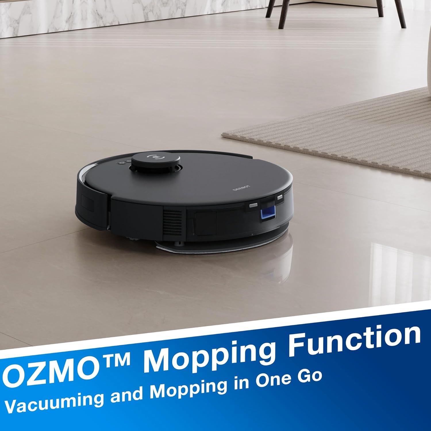 ECOVACS DEEBOT N20 Plus Robot Vacuum Cleaner and Mop,8000Pa Strong Suction,7-Week Dust Storage,Bagless Dust Bin,PureCyclone Tech,ZeroTangle Brush,300 Minutes Runtime