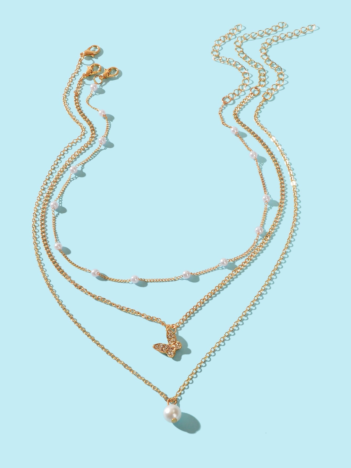 Stunning Multi-Layered Chain Link Necklace Trendy Statement Jewellery for Women-6