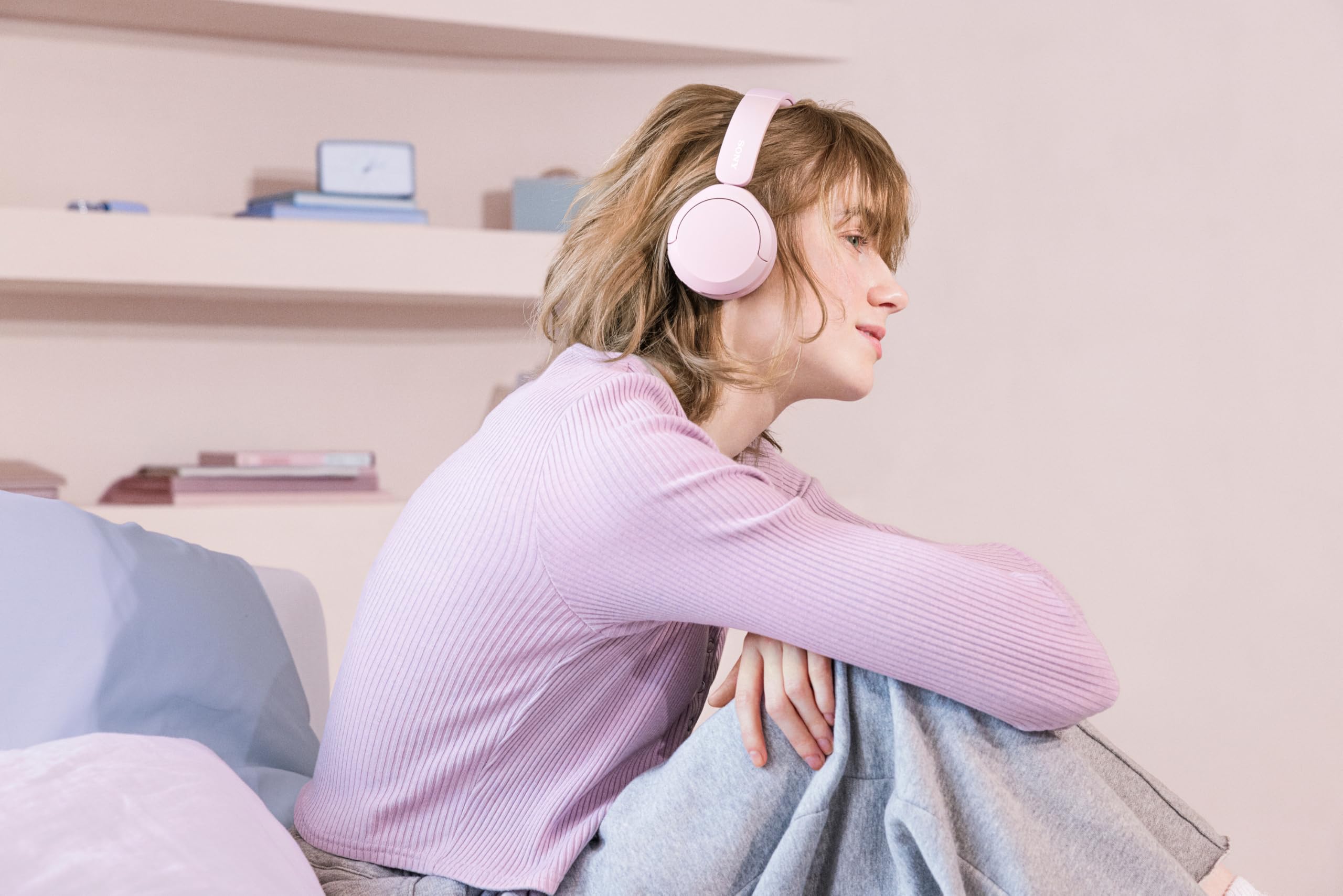 Sony WH-CH520 Wireless Headphones Bluetooth On-Ear Headset with Microphone, Blue New