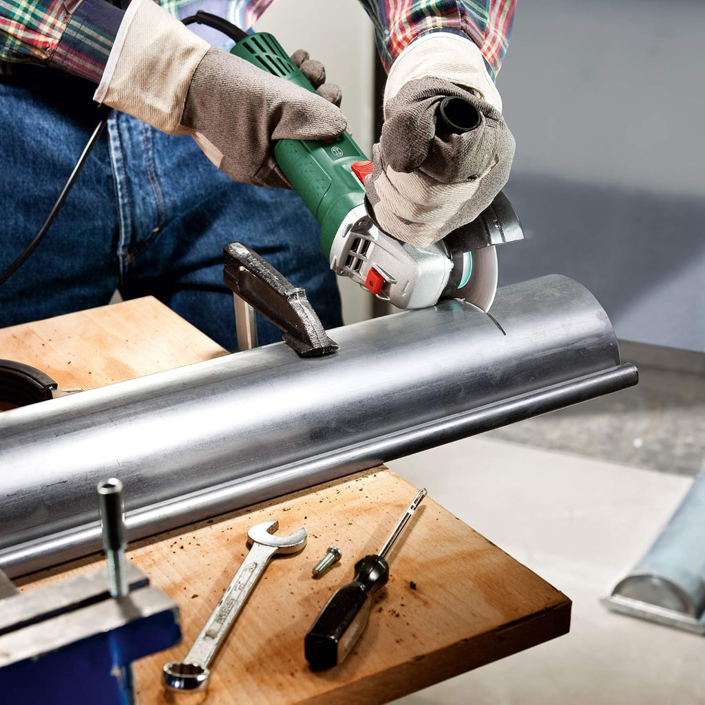 Bosch Home & Garden 620W Corded Electric Angle Grinder 100 mm Includes Grinding Disc, for Grinding, Cutting, Brushing and Sanding (PWS 620-100)