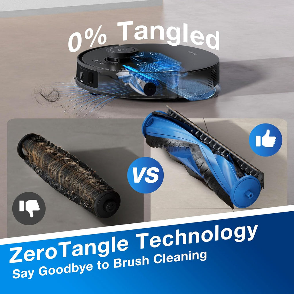 ECOVACS DEEBOT N20 Plus Robot Vacuum Cleaner and Mop,8000Pa Strong Suction,7-Week Dust Storage,Bagless Dust Bin,PureCyclone Tech,ZeroTangle Brush,300 Minutes Runtime