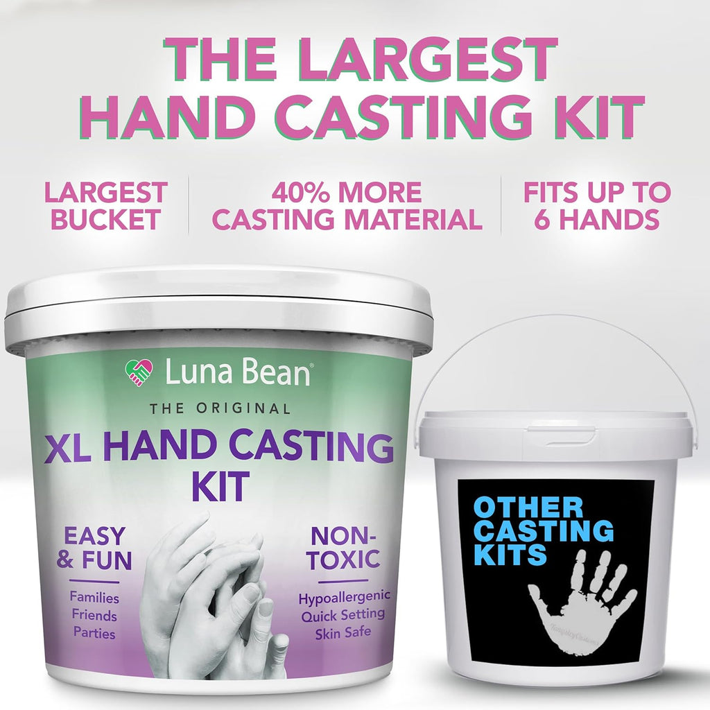Luna Bean Keepsake Hands DIY Plaster Statue Molding & Casting Kit