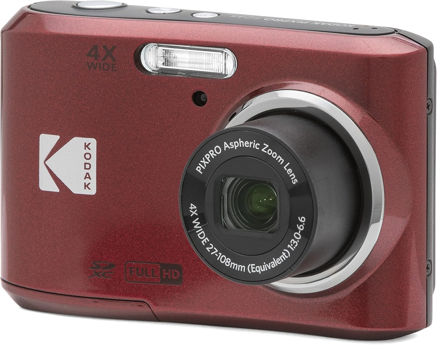 Kodak PIXPRO FZ45 Friendly Zoom Digital Camera, Red