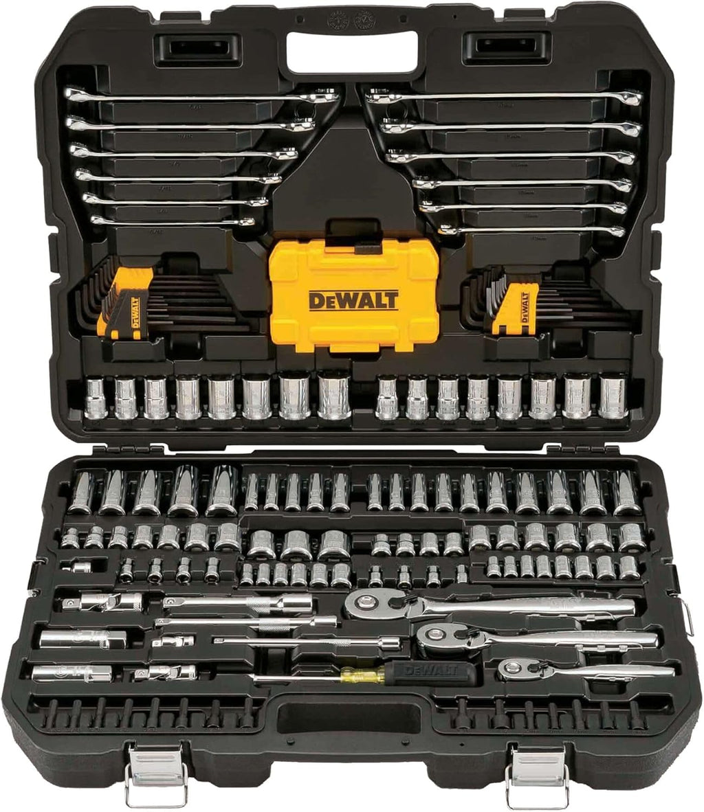 DEWALT Mechanics Tools Kit and Socket Set, 1/4" & 3/8" Drive, SAE, 108-Piece (DWMT73801)