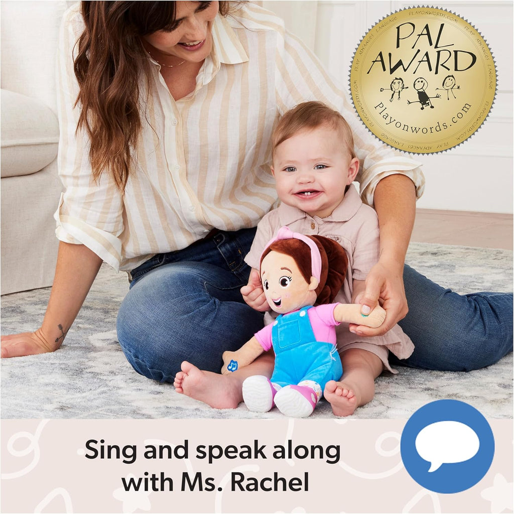 MS RACHEL Interactive Speak & Sing Doll, 6 Months+, Electronic Learning Toy, Touch-Activated, Speech Development, 35cm Height, 392g