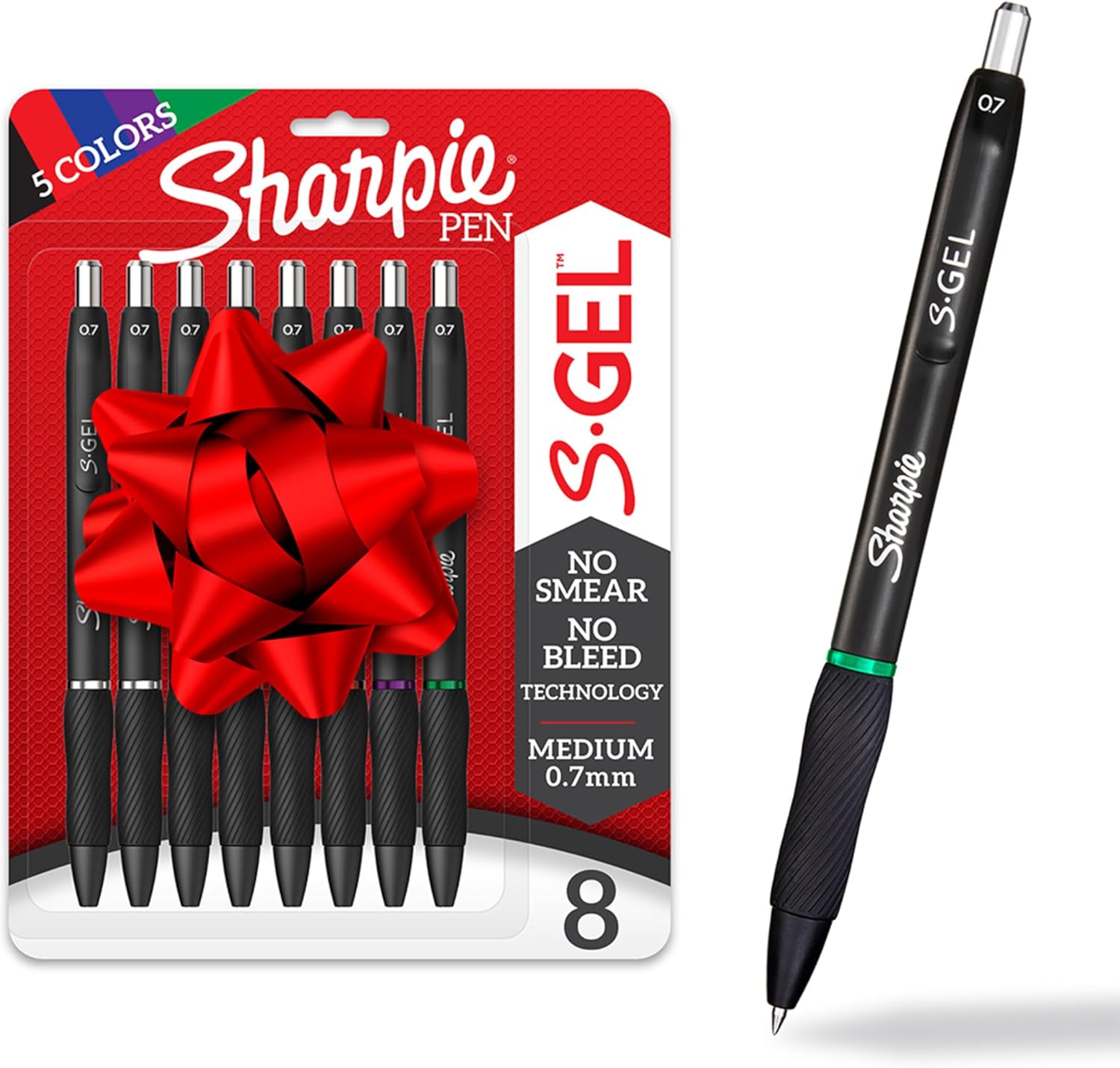Sharpie S-Gel Retractable 0.7 mm Gel Pen Business, Assorted (Pack of 8)