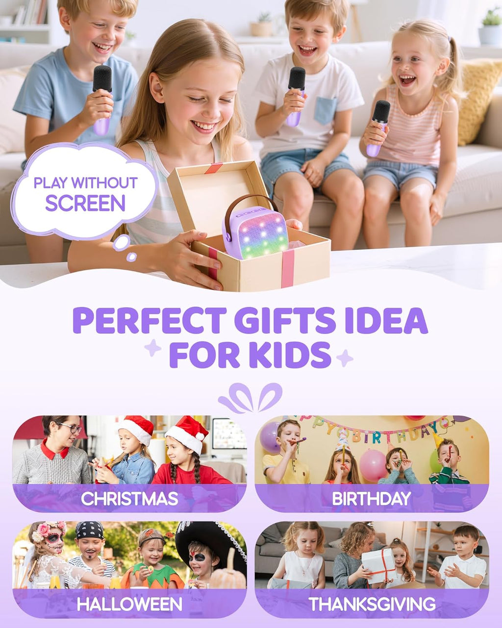 YLL Mini Karaoke Machine for Kids Adults, Portable Bluetooth Speaker with 2 Wireless Microphones,Toys Birthday Gifts for Girls Ages 4, 5, 6, 7, 8, 9, 10, 11, 12+ Years Old Toddler Teens (Pink)