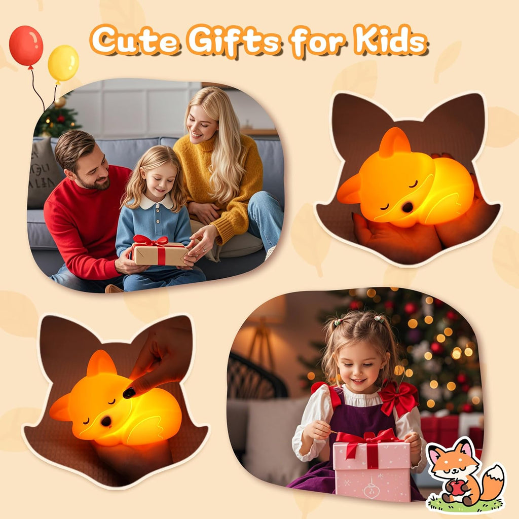 FULLOSUN Capybara Night Light, Cute Animal Soft Silicone LED Touch Lamp with Dimmable and Timer, Portable Rechargeable Toddler Bedroom Bedside Table Decor, Birthday Xmas Gifts for Kid Baby Boy Girl