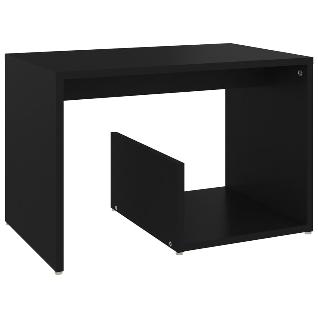 NNEVL Side Table Black 59x36x38 cm Chipboard-1