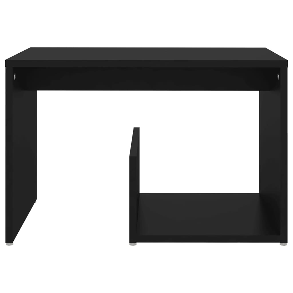 NNEVL Side Table Black 59x36x38 cm Chipboard-3