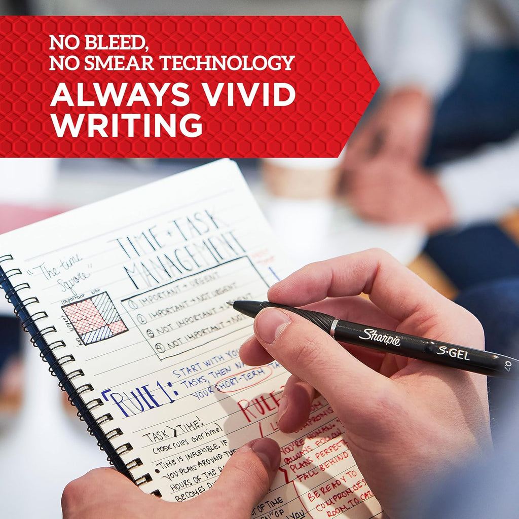 Sharpie S-Gel Retractable 0.7 mm Gel Pen Business, Assorted (Pack of 8)