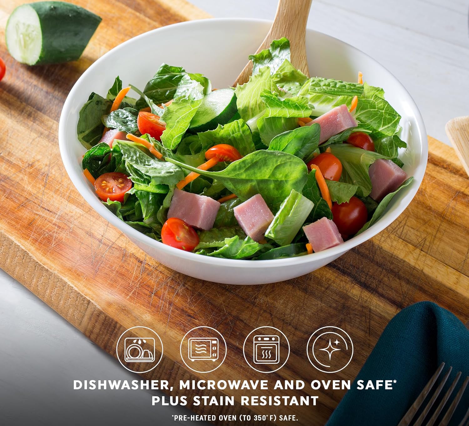 Corelle Winter Frost White, Lunch Plate Set, 6 Piece, 21.6cm