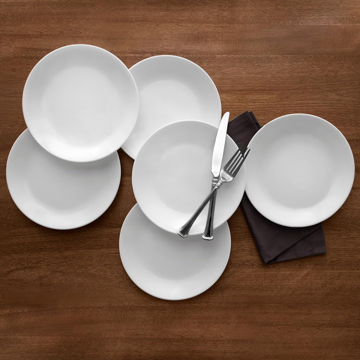Corelle Winter Frost White, Lunch Plate Set, 6 Piece, 21.6cm