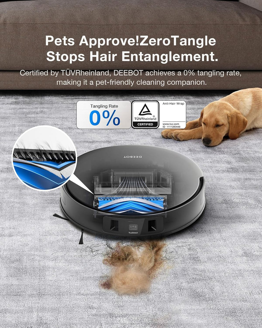 ECOVACS DEEBOT N20 Plus Robot Vacuum Cleaner and Mop,8000Pa Strong Suction,7-Week Dust Storage,Bagless Dust Bin,PureCyclone Tech,ZeroTangle Brush,300 Minutes Runtime