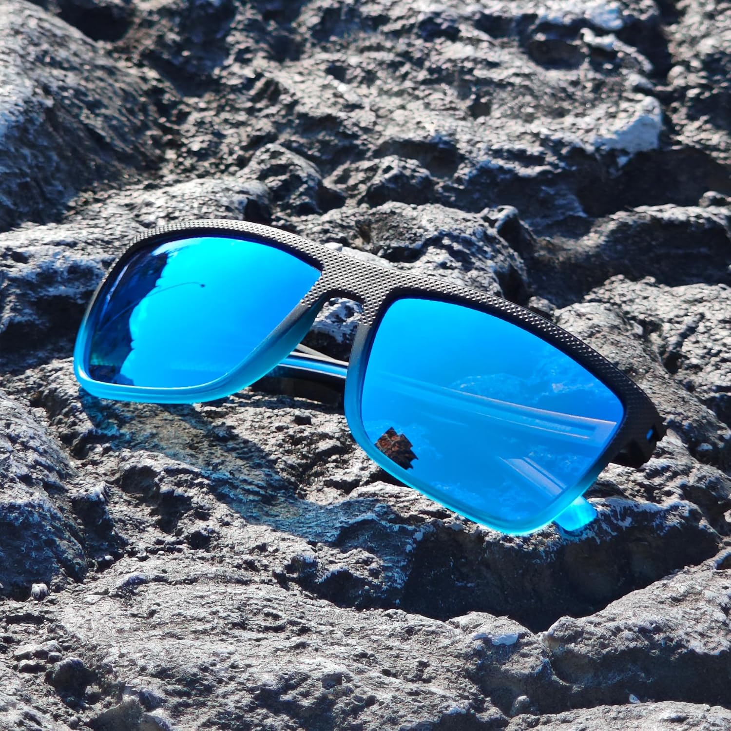 ZENOTTIC Polarized Sunglasses for Men Lightweight TR90 Frame UV400 Protection Square Sun Glasses