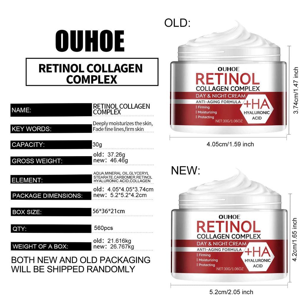 Retinol Moisture Cream Reduce Wrinkles Dark Under-Eye Circles.