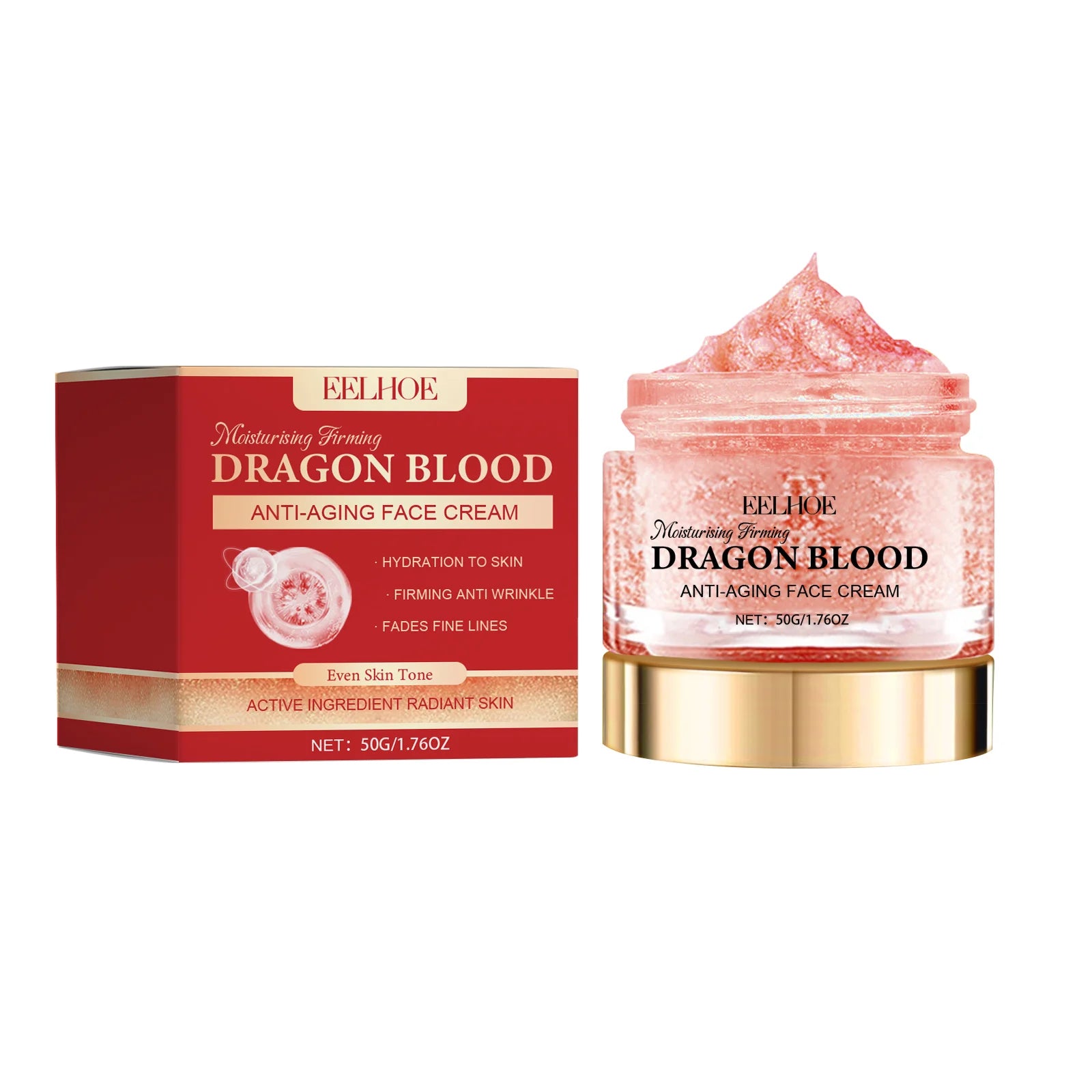 Dragon Blood Moisturizing Cream Reduce Fine Lines Minimize Pores Even Skin Tone.