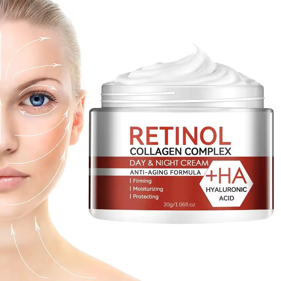 Retinol Moisture Cream Reduce Wrinkles Dark Under-Eye Circles.