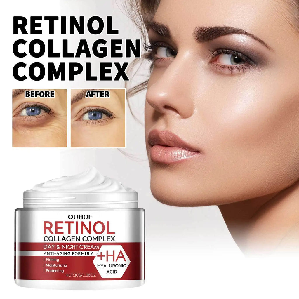 Retinol Moisture Cream Reduce Wrinkles Dark Under-Eye Circles.