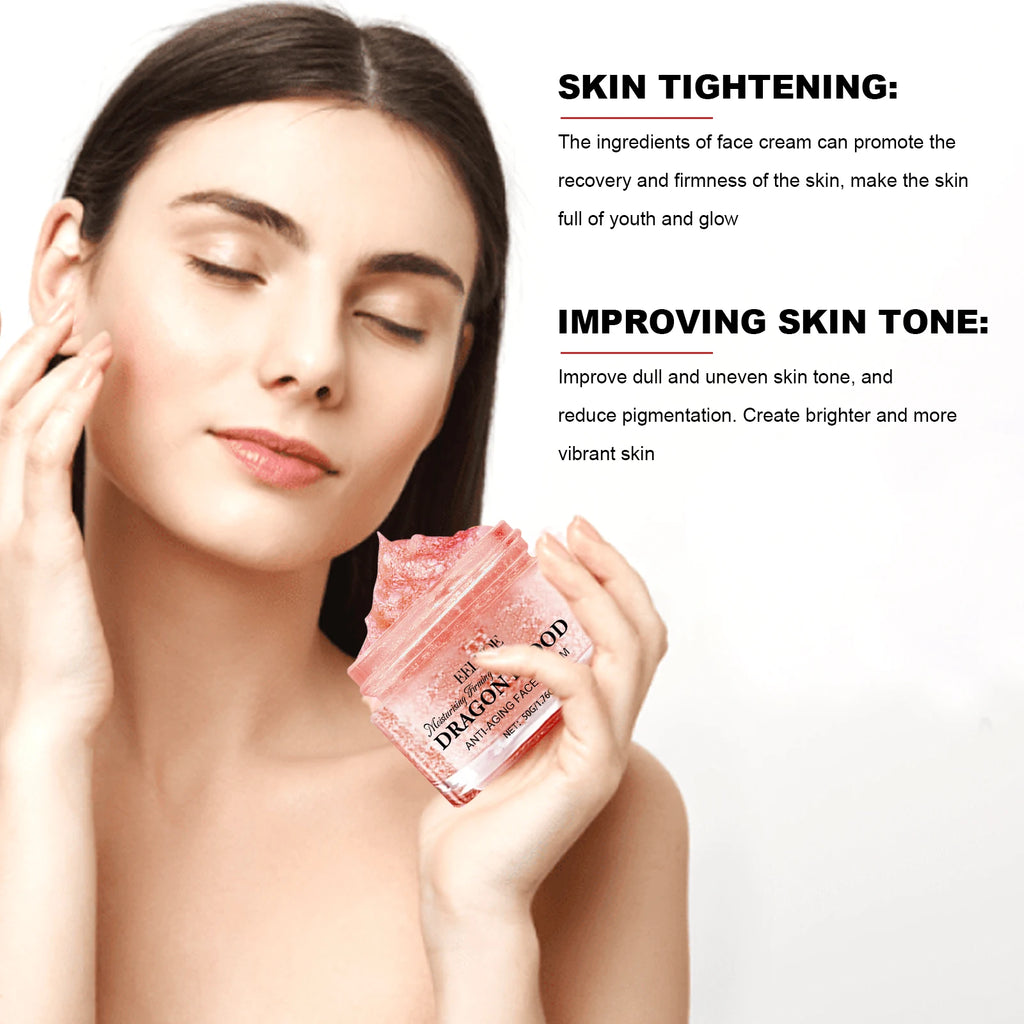 Dragon Blood Moisturizing Cream Reduce Fine Lines Minimize Pores Even Skin Tone.