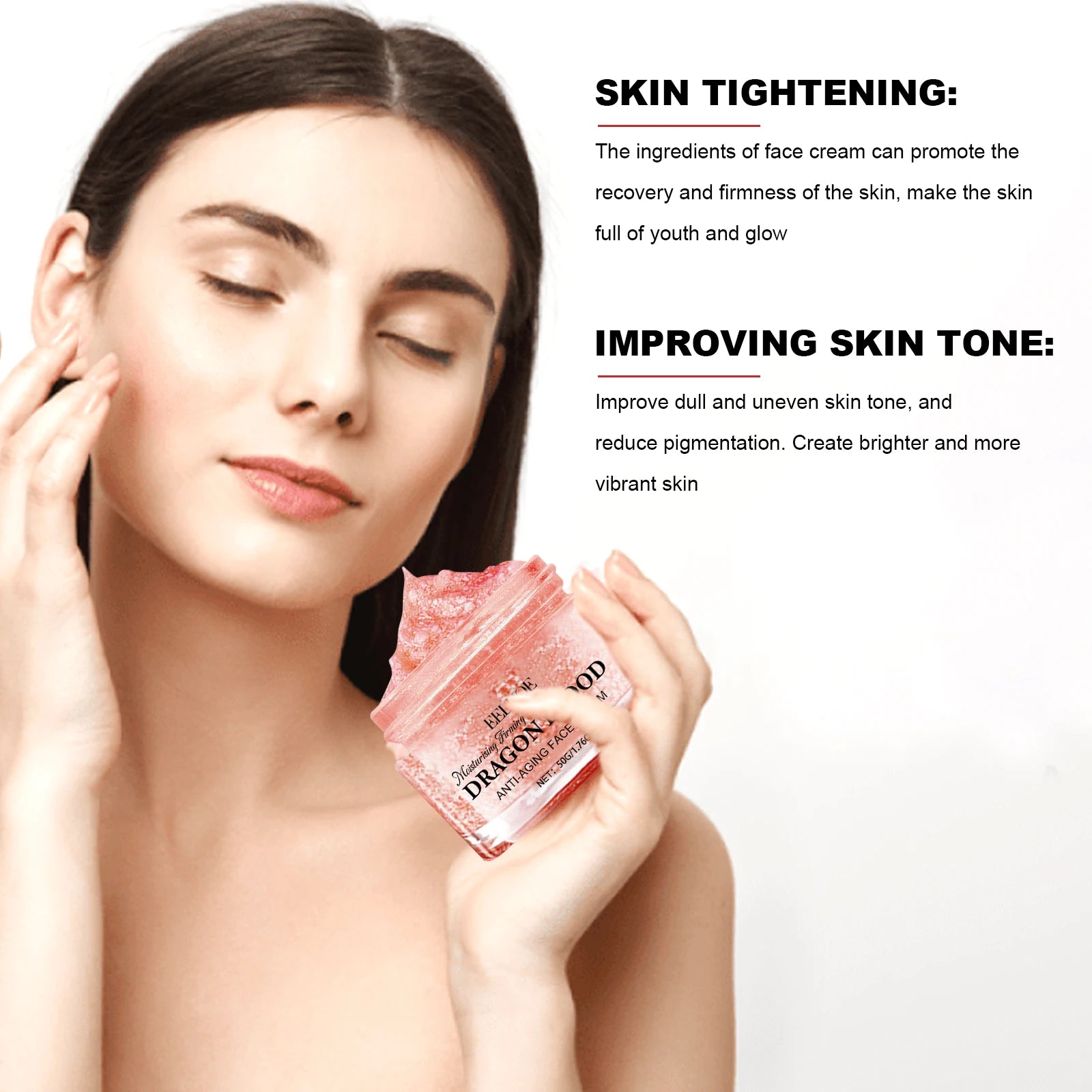 Dragon Blood Moisturizing Cream Reduce Fine Lines Minimize Pores Even Skin Tone.