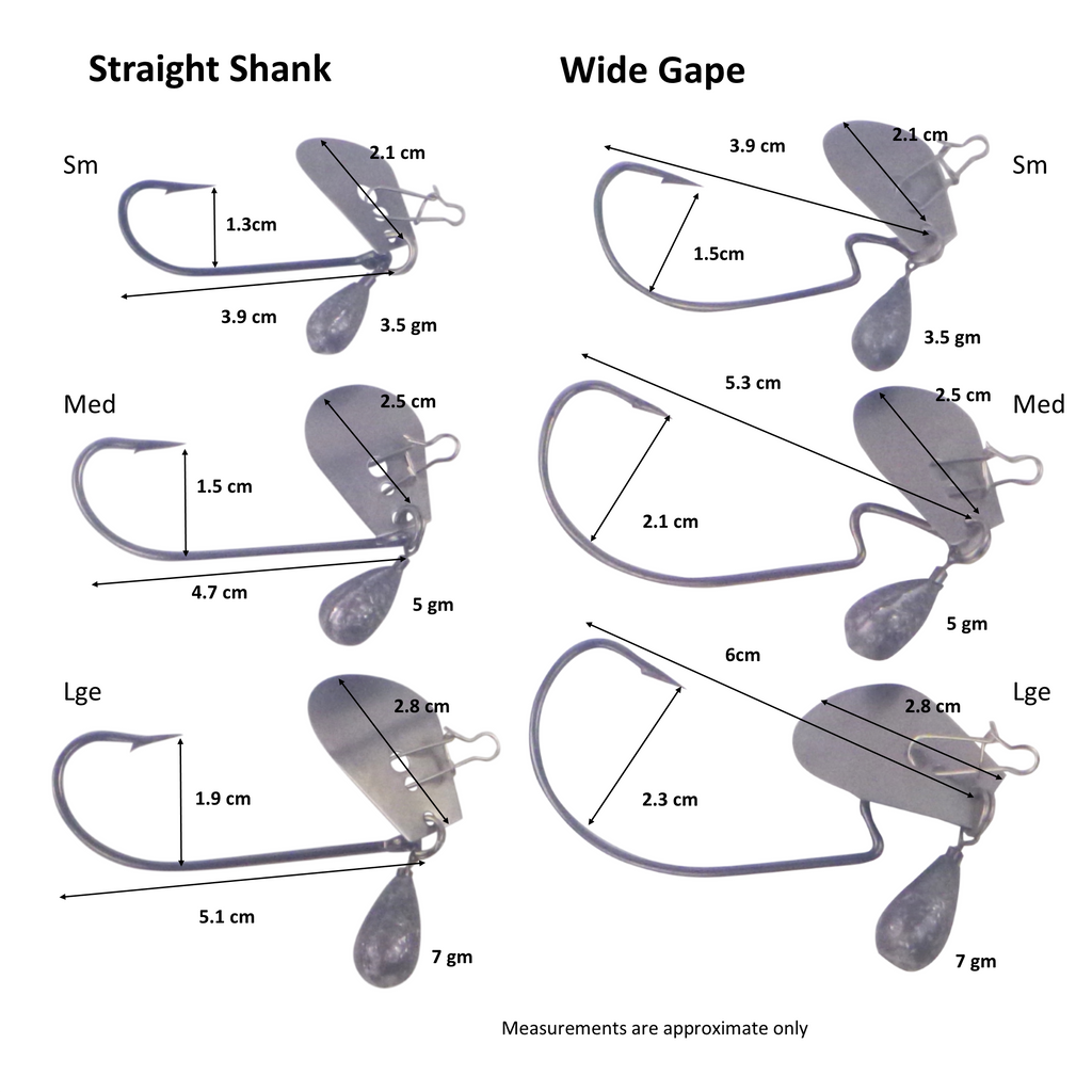 Dekoi Blade Jig Head, Wide Gape, Size Medium, 3 pack-2