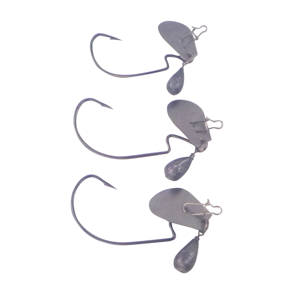 Dekoi Blade Jig Head, Wide Gape, Size Medium, 3 pack-0