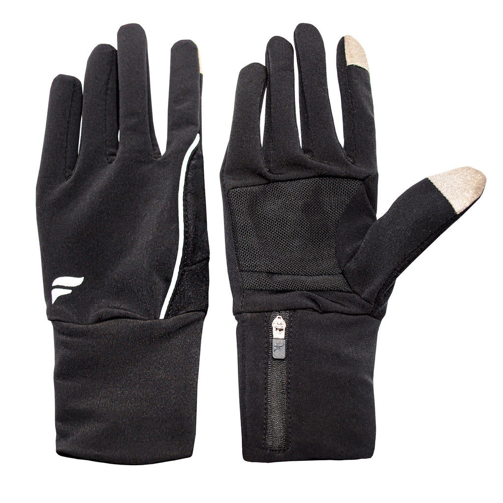 Fly Active Glovepocket Men's Running Gloves - Black/Silver
